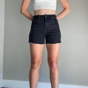 Black Madewell high rise denim shorts